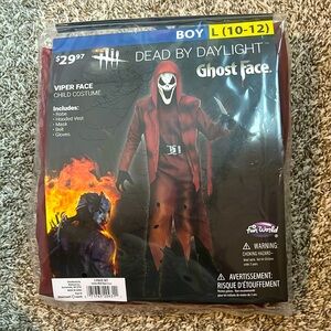 Viper Face Ghost Face CHILD Costume Size L (10-12) Dead by Daylight (New)